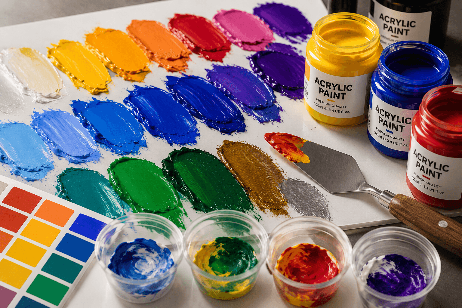 Acrylic paint color and formula planning