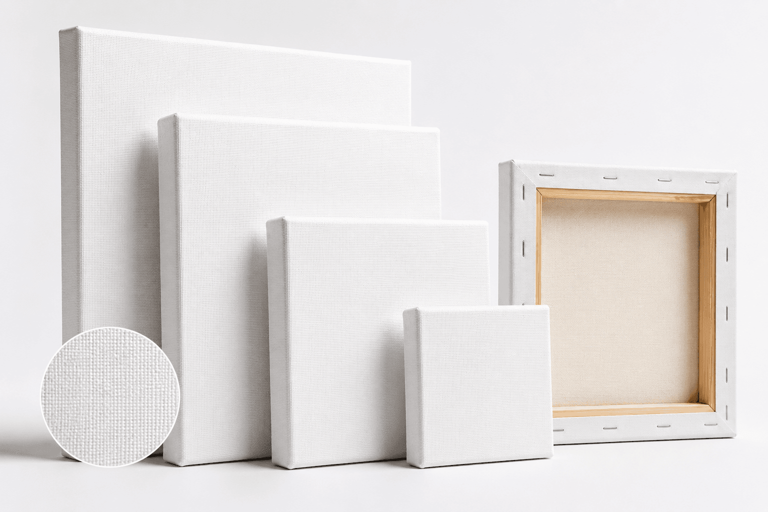 Stretched canvas formats for wholesale and private-label programs