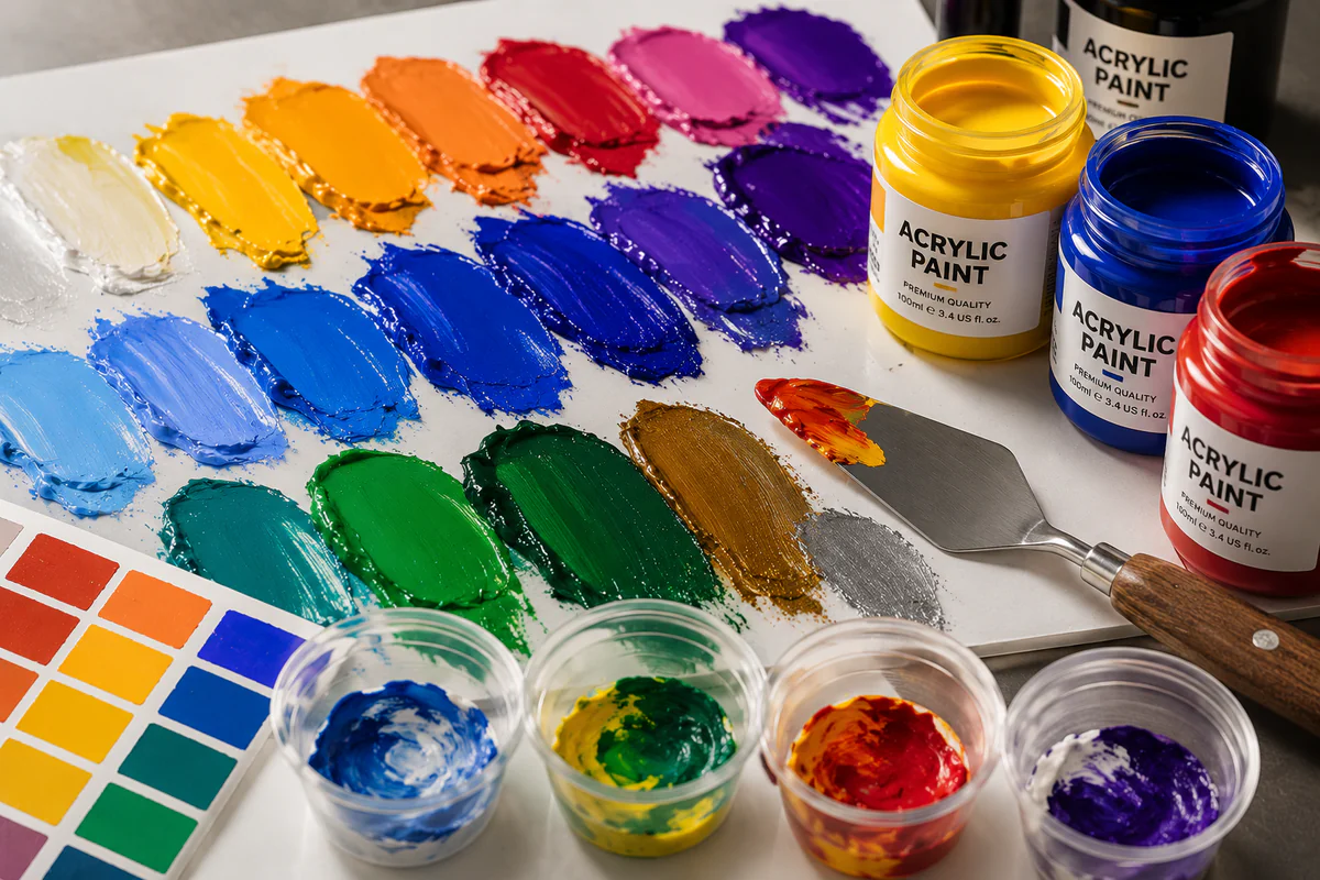 Acrylic paint color and formula planning