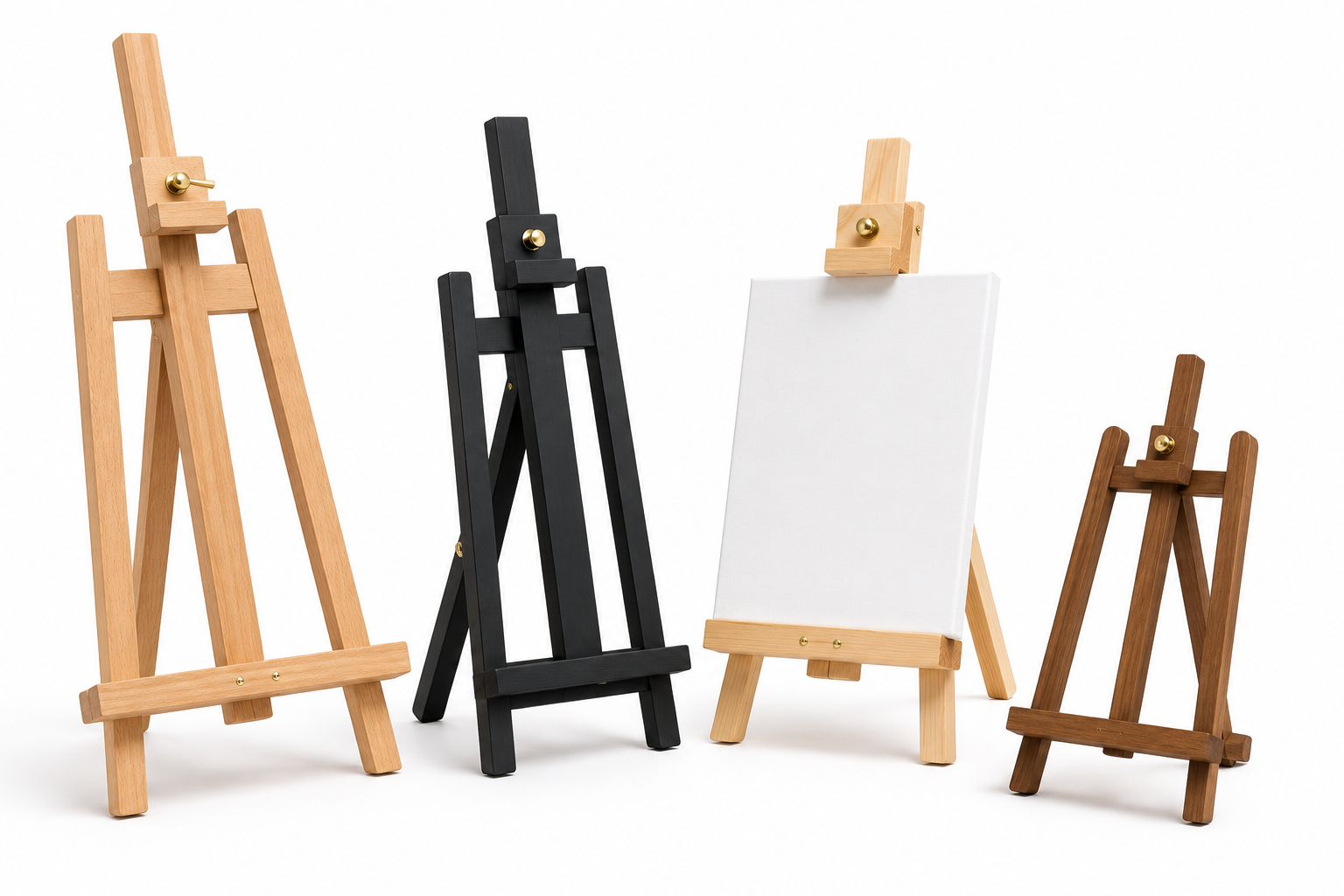 Small easel component for tabletop painting sets