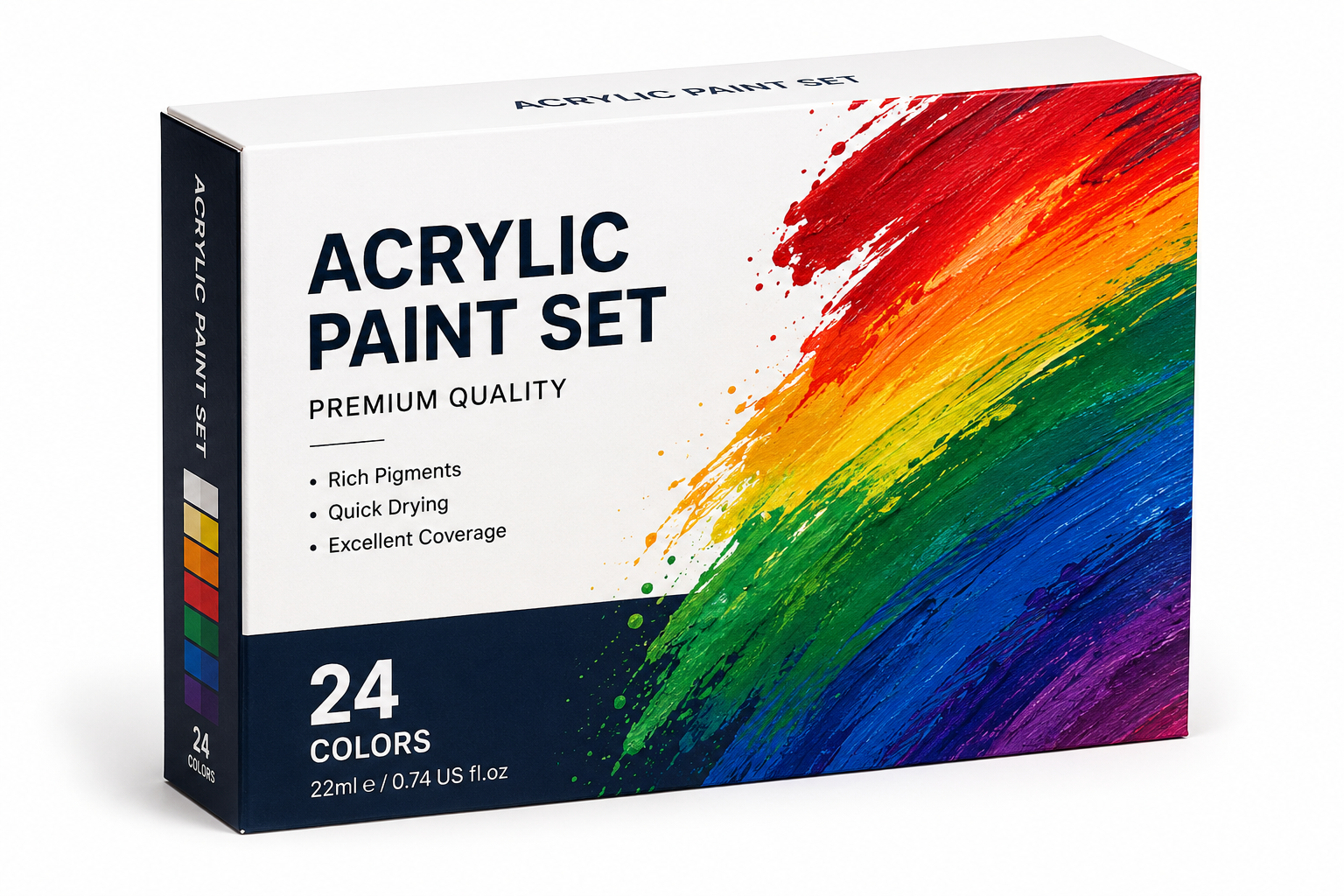 Color box packaging option for custom painting set programs