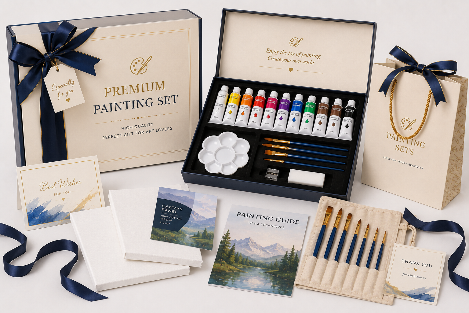 Gift painting set for seasonal retail and creative programs