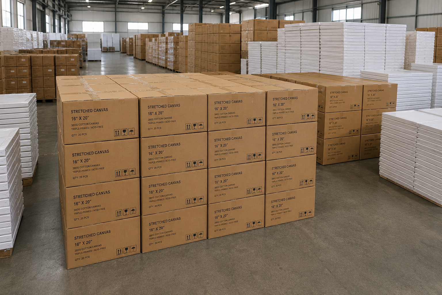 Bulk supply planning for stretched canvas buyers