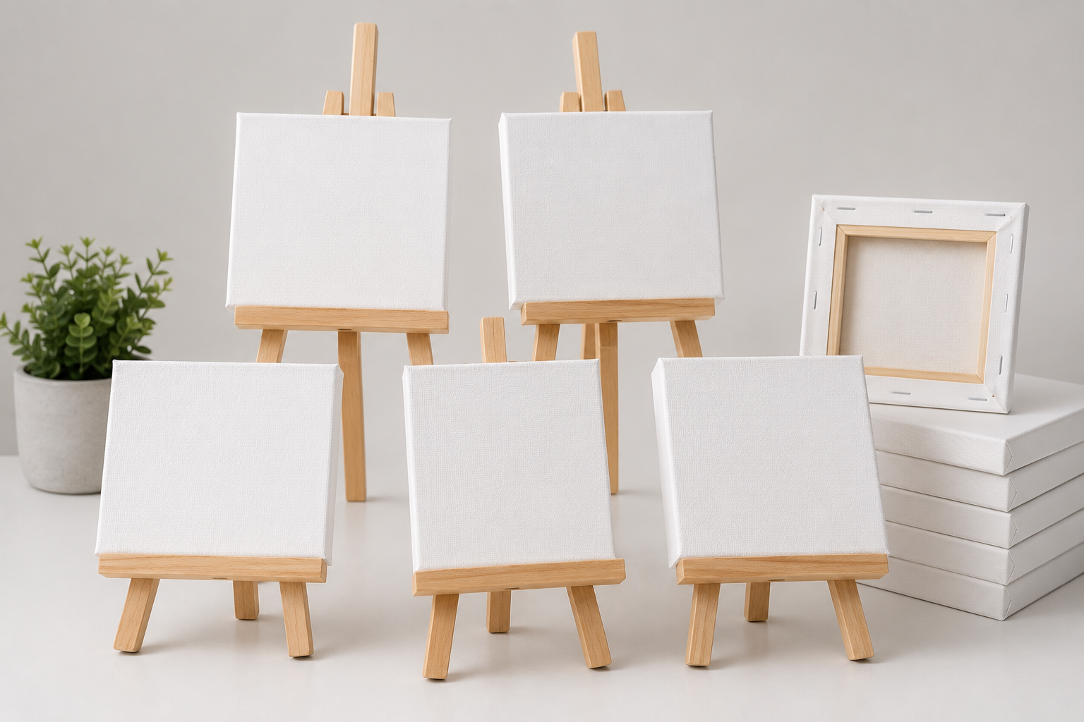 Mini stretched canvas for education kits and small-format programs